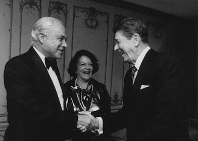 Strauss and Ronald Reagan